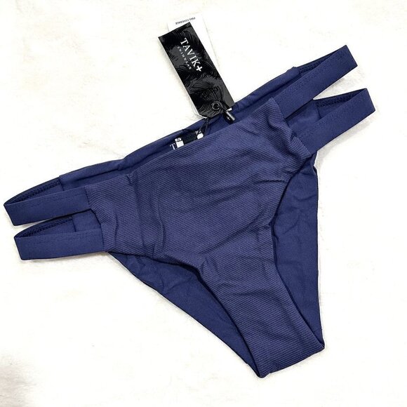 NWT Tavik Chloe Full Ribbed Swim Bottom in Cobalt Blue - Extra Small - Picture 2 of 9